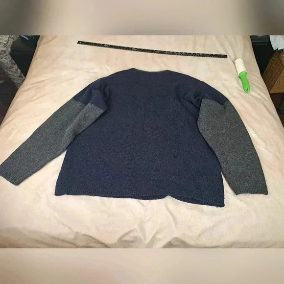 Free People Men's Wool Blend Blue/Gray Crewneck Sweater Size L Vintage - Picture 11 of 11